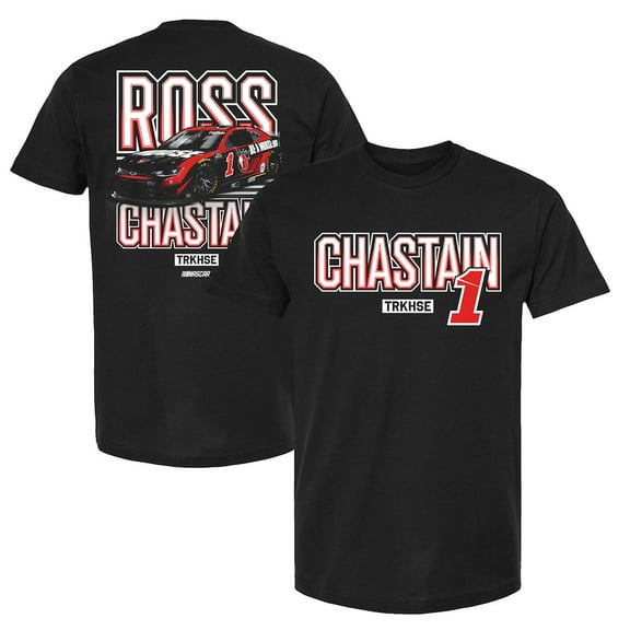 Men's Ross Chastain Trackhouse Racing Team Collection Black Car T-Shirt
