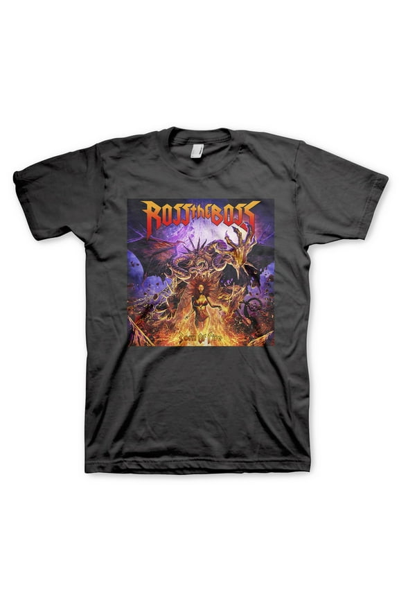 Men's Ross The Boss Born Of Fire T-shirt Large Black