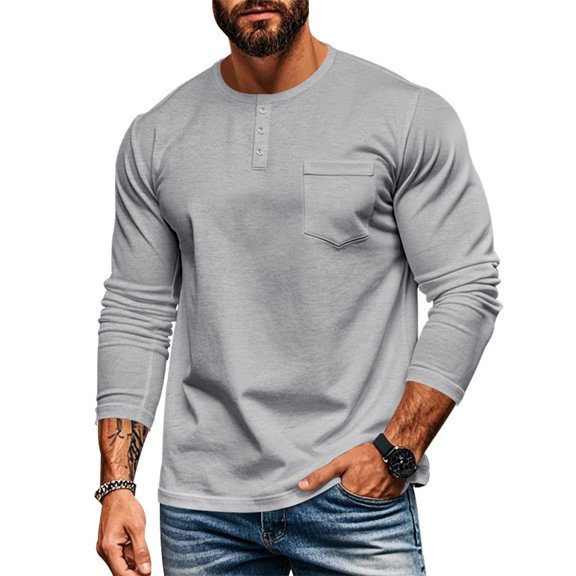 Men's Round Neck Long Sleeve Knit Pullover, Casual Shirt for Summer, Athletic Beach Wear, and Hippie-Themed Fashion,Light Gray,L