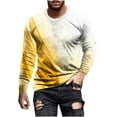 thumbnail image 1 of Men's Round Neck Printing Pullover Plus Size Long Sleeve T-Shirt Winter Casual Loose Tops, 1 of 5