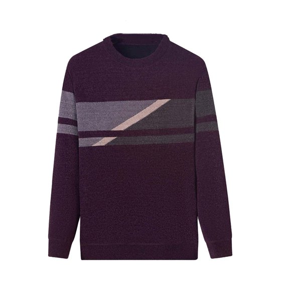 Men's Round Neck Pullover With Base Sweater Autumn And Winter New Black Fashionable Plush And Thickened Sweater