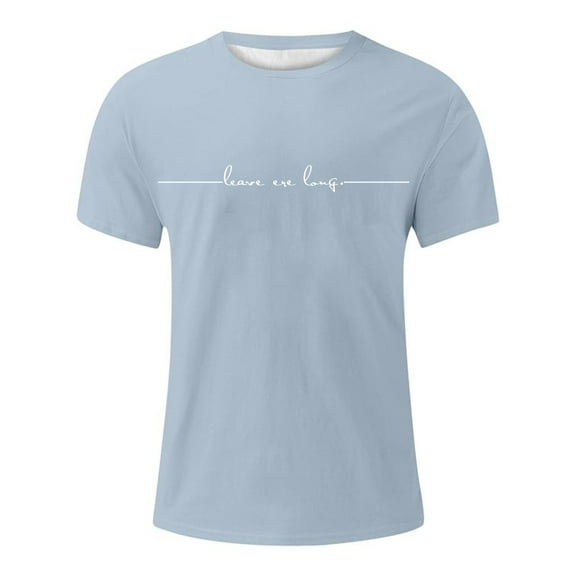 Men's Round Neck Short Sleeve Muscle T-Shirt - Polyester, Slim Fit, Basic Design for Casual Wear