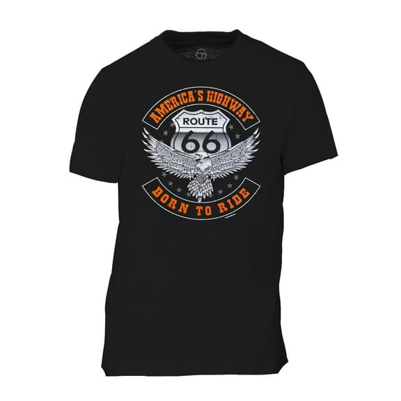 Men's Route 66 Born to Ride Short-Sleeve T-Shirt - Black - Large