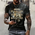 thumbnail image 1 of Men's  Route 66 Printed Tee Top Casual Print T-Shirt, 1 of 3