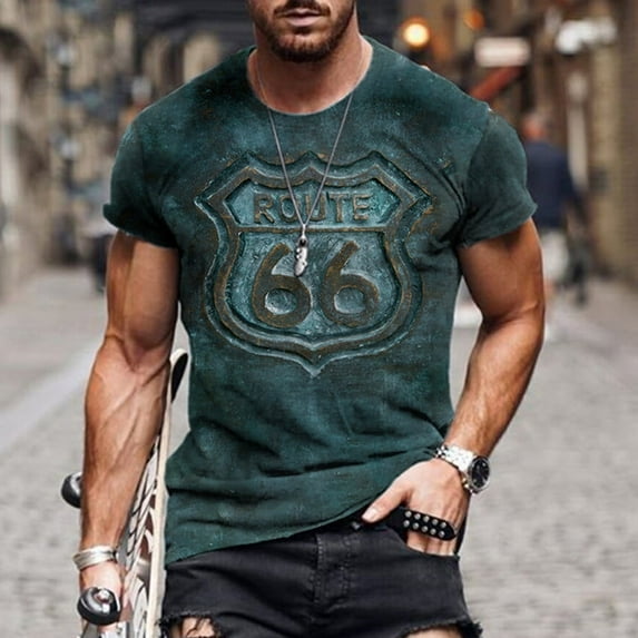 Men's Route 66 T-Shirt With Cool Designs