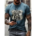 thumbnail image 1 of Men's Route 66 T-Shirt With Cool Designs, 1 of 2
