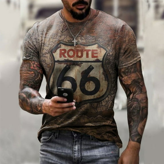 Men's Route 66 T-Shirt With Cool Designs
