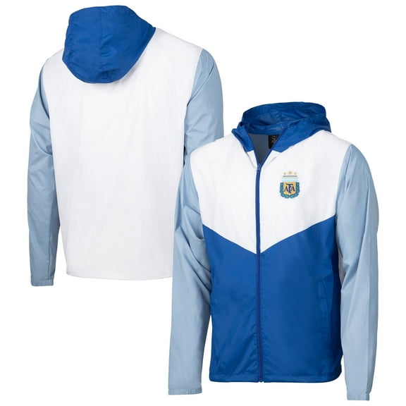 Men's Royal Argentina National Team Block Pro Full-Zip Windbreaker Jacket