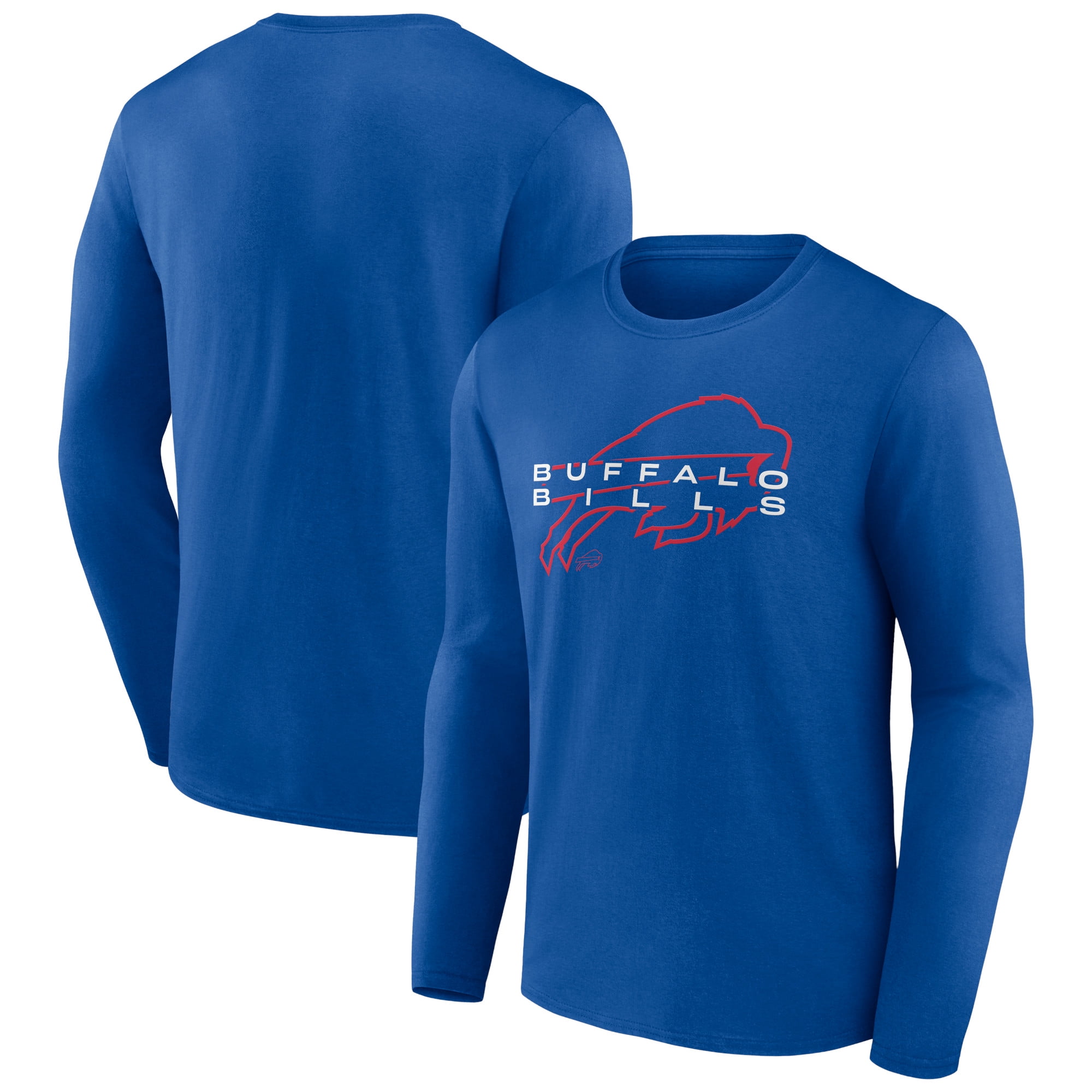 Women's NFL Buffalo Bills Long Sleeve V-Neck T-Shirt - Officially Licensed Cotton Shirt