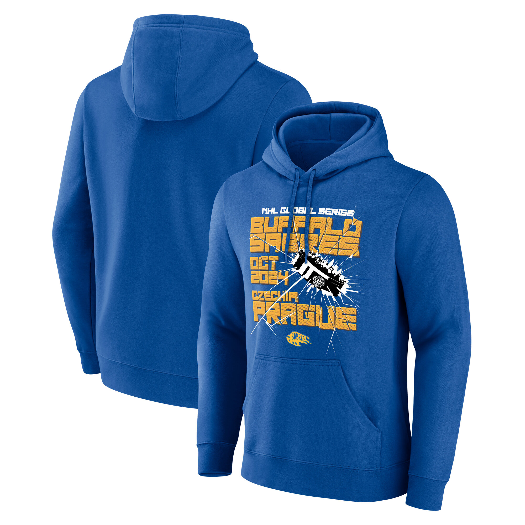 Men's Royal Buffalo Sabres 2024 NHL Global Series Pullover Hoodie