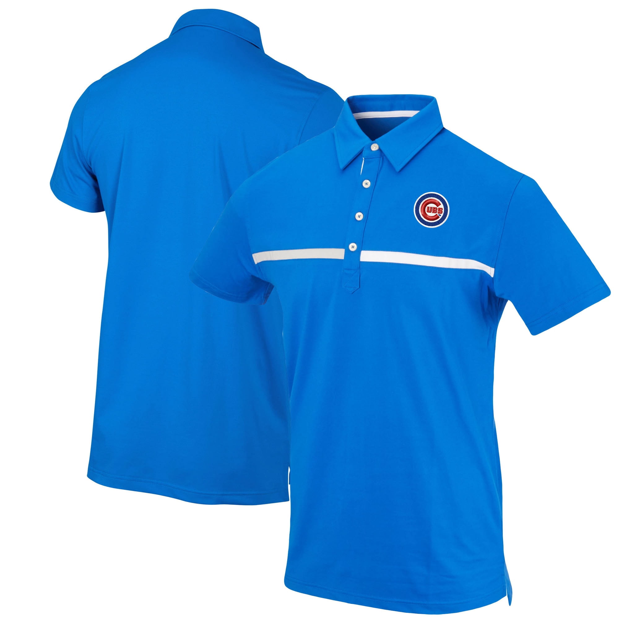 Men's Royal Chicago Cubs Color Blocked Stretch Polo 