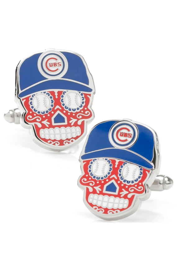 Men's Royal Chicago Cubs Sugar Skull Cufflinks