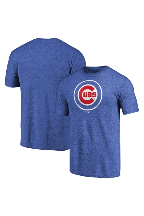 Men's Royal Chicago Cubs Team Wordmark Tri-Blend T-Shirt