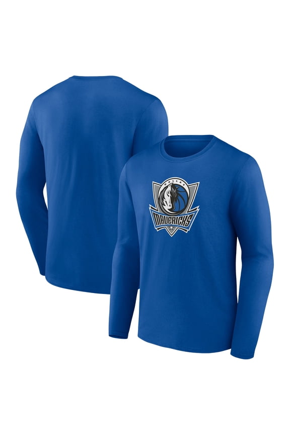 Men's Royal Dallas Mavericks Alternate Logo Long Sleeve T-Shirt