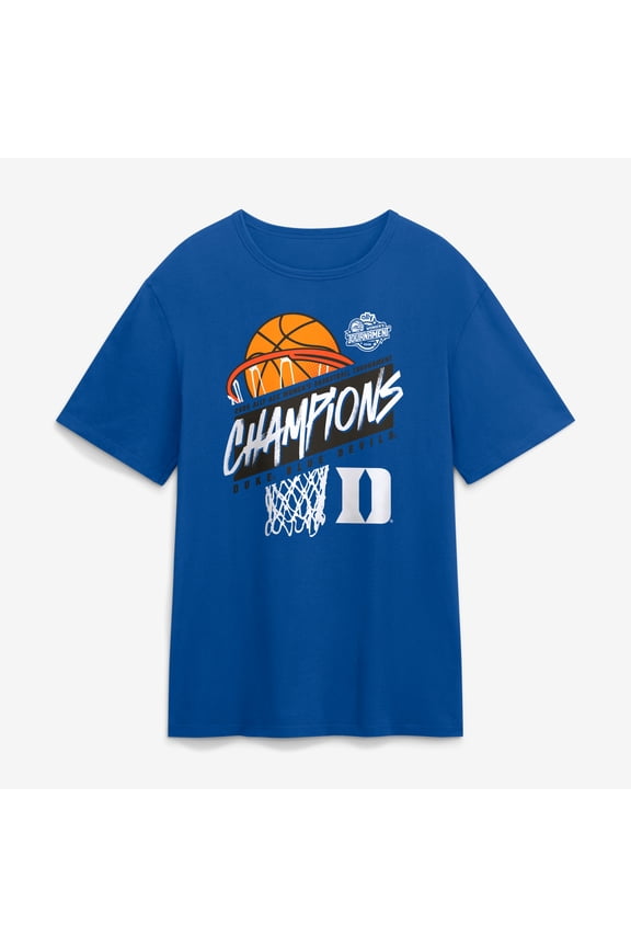 Men's Royal Duke Blue Devils 2026 ACC Women's Basketball Tournament Champions T-Shirt