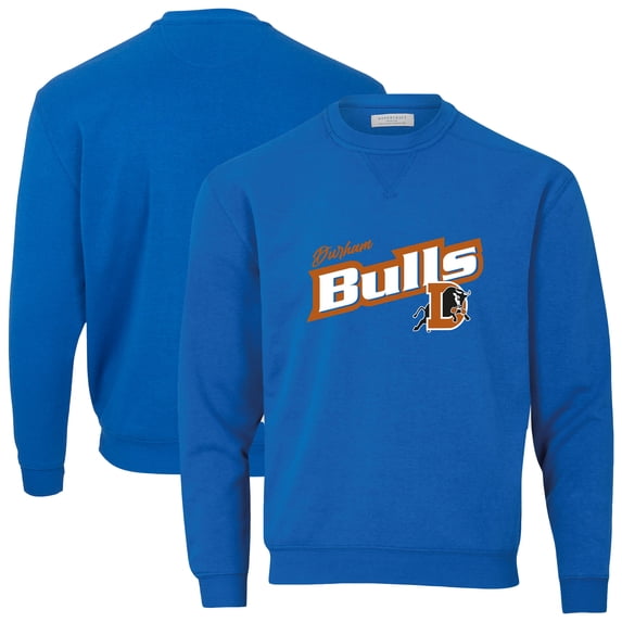 Men's Royal Durham Bulls Essential Fleece Crewneck Pullover Sweatshirt