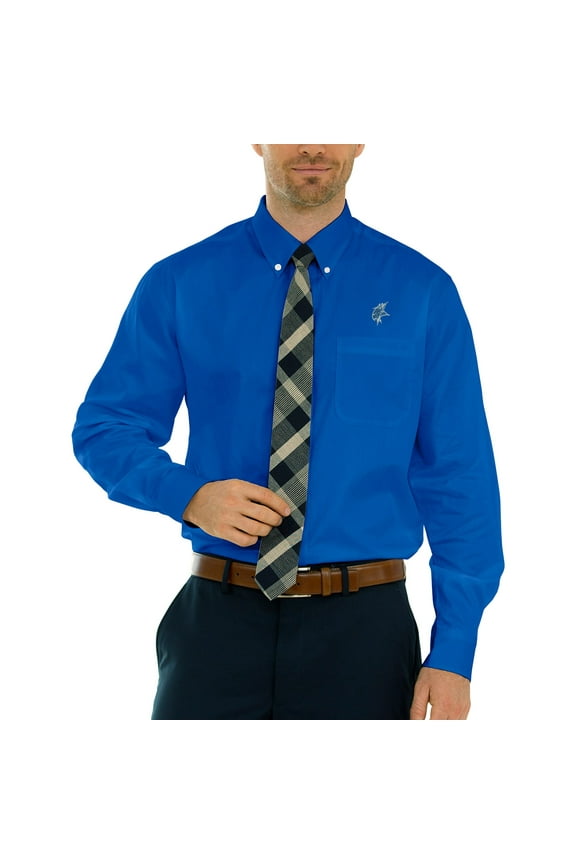 Men's Royal ECSU Vikings Wicked Woven Button-Down Long Sleeve Shirt
