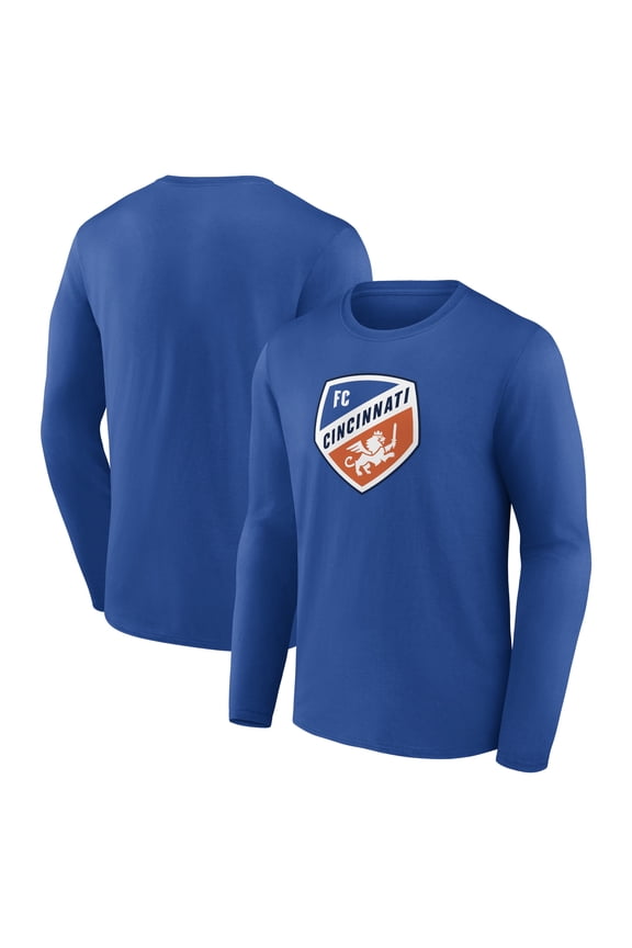 Men's Royal FC Cincinnati Official Logo Long Sleeve T-Shirt