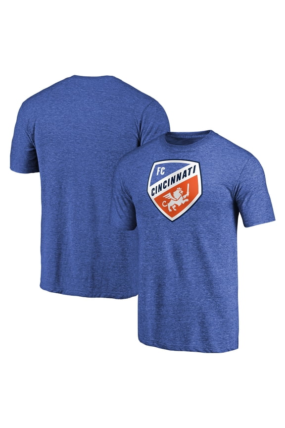 Men's Royal FC Cincinnati Primary Logo Tri-Blend T-Shirt