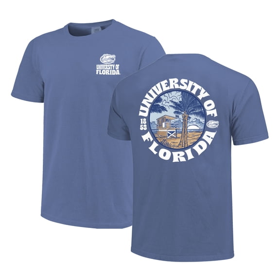 Men's  Royal Florida Gators Comfort Colors Thick Lined Landscape T-Shirt