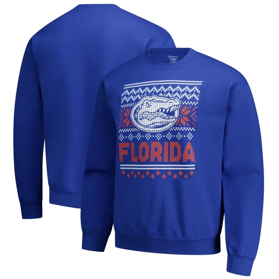 Men's Royal Florida Gators Holiday Fleece Sweatshirt