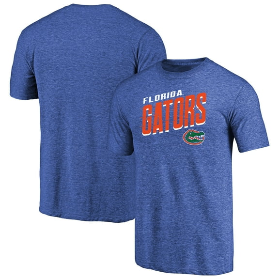 Men's Royal Florida Gators Slant Strike Tri-Blend T-Shirt