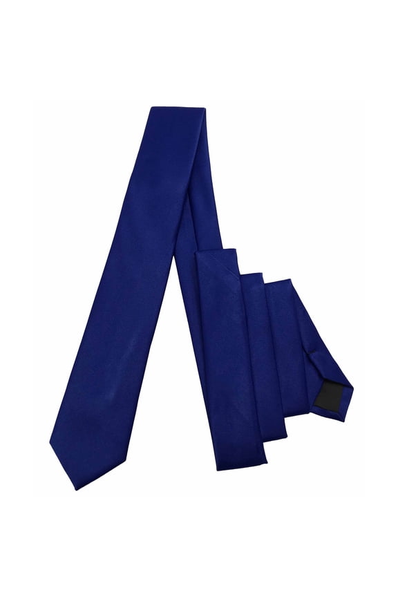 Men’s Royal Formal Satin Self-Tie Skinny Tie in a Variety of Colors by Spencer J’s Signature Satin Collection