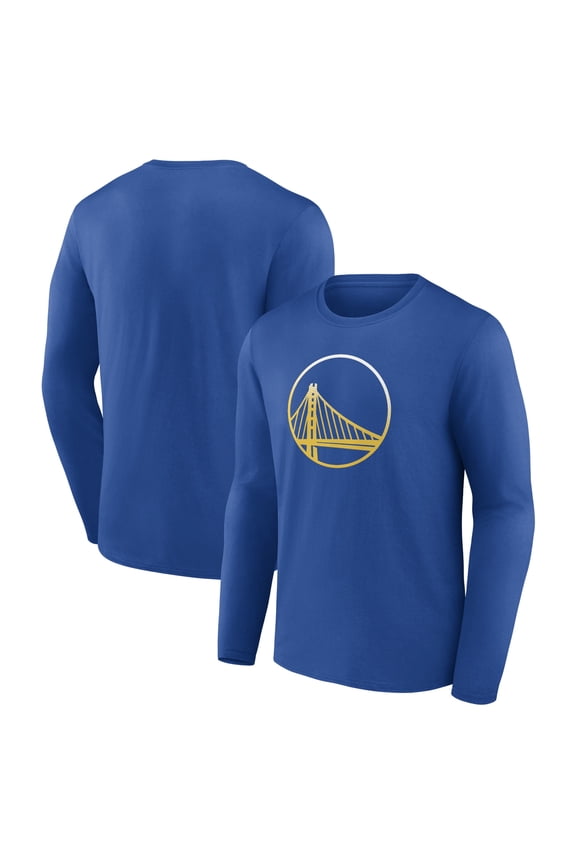 Men's Royal Golden State Warriors Gradient Logo Long Sleeve T-Shirt