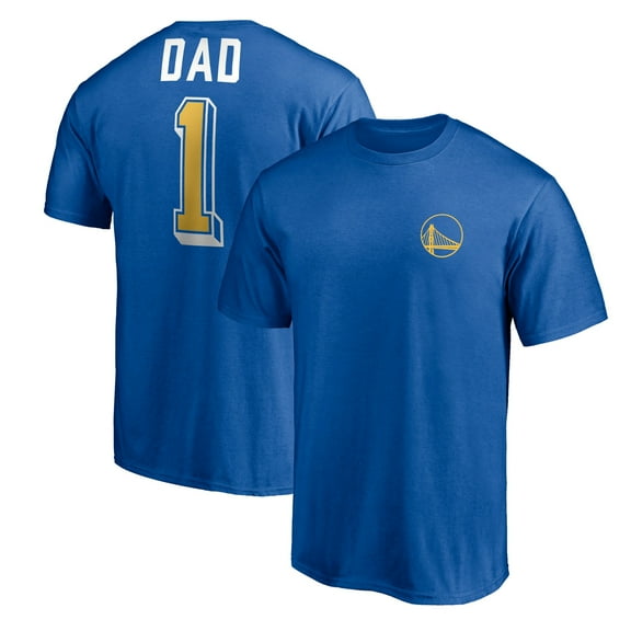 Men's Royal Golden State Warriors Number One Dad T-Shirt