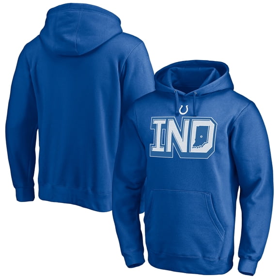 Men's Royal Indianapolis Colts Hometown Collection Sweep Pullover Hoodie