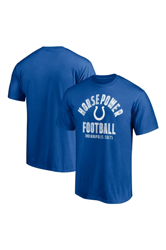 Men's  Royal Indianapolis Colts Nickname Arc T-Shirt