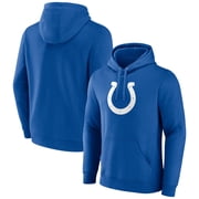 Mens Royal Indianapolis Colts Primary Logo Fitted Pullover Hoodie