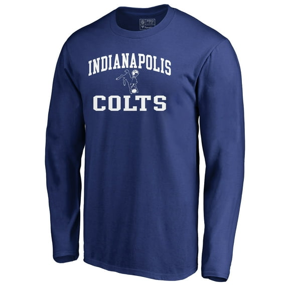Men's Royal Indianapolis Colts Vintage Collection Victory Arch Long Sleeve T-Shirt