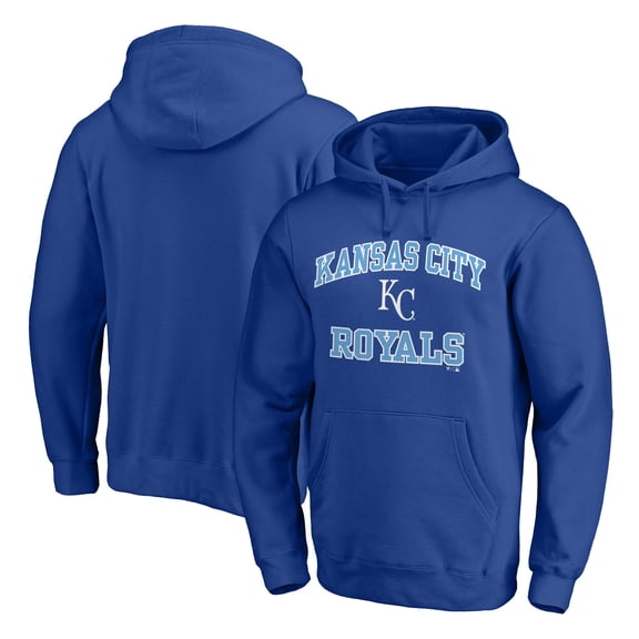 Men's Fanatics MTO Label Royal Kansas City Royals Heart & Soul Pullover Hoodie