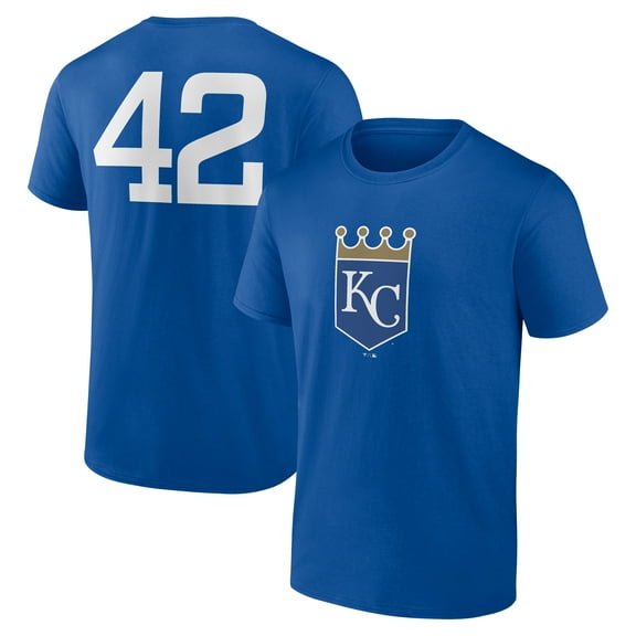 Men's Royal Kansas City Royals Jackie Robinson Day Name & Number T-Shirt
