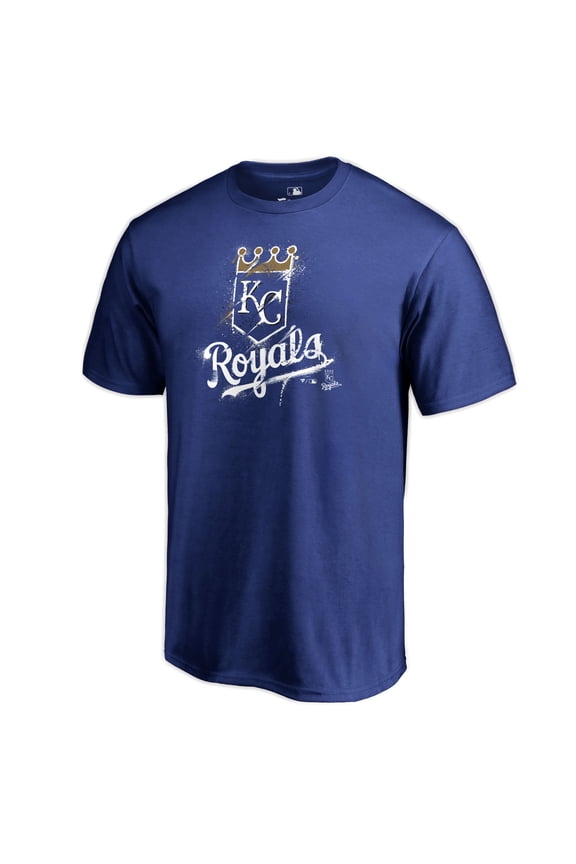 Men's Royal Kansas City Royals Splatter Logo T-Shirt