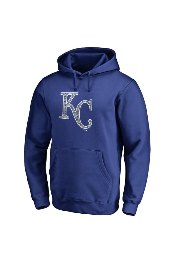 Men's Royal Kansas City Royals Static Logo Pullover Hoodie