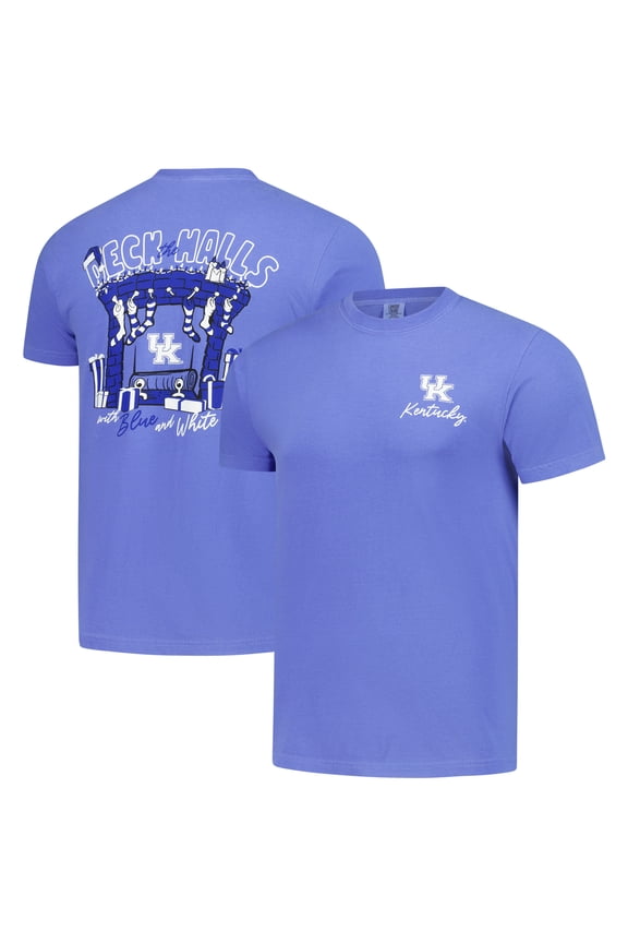 Men's Royal Kentucky Wildcats Deck the Halls Comfort Colors T-Shirt