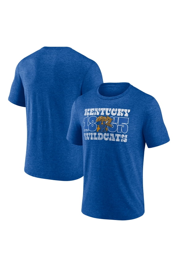 Men's Royal Kentucky Wildcats Established Tri-Blend T-Shirt