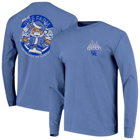 Men's Royal Kentucky Wildcats Tree Farm Comfort Colors Long-Sleeve T-Shirt