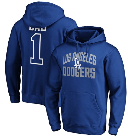 Men's Royal Los Angeles Dodgers Father's Day #1 Dad Pullover Hoodie