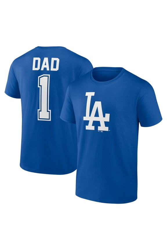 Men's Royal Los Angeles Dodgers Father's Day #1 Dad T-Shirt