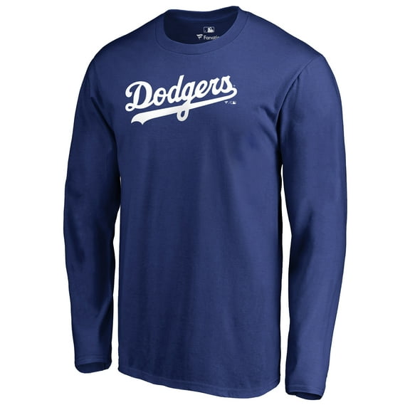 Men's Royal Los Angeles Dodgers Team Wordmark Long Sleeve T-Shirt