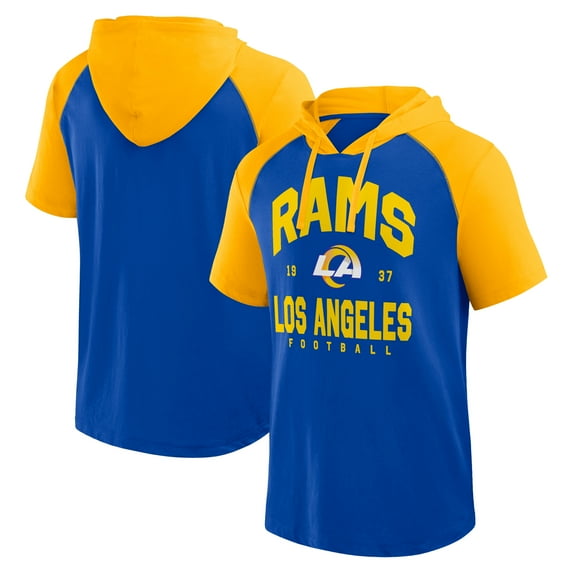Men's Logo Athletic Royal Los Angeles Rams Prime Hoodie T-Shirt