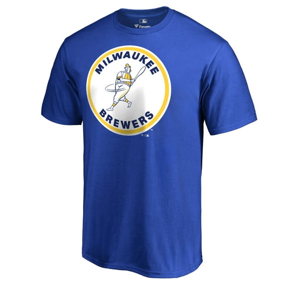 Men's Royal Milwaukee Brewers Cooperstown Collection Forbes T-Shirt