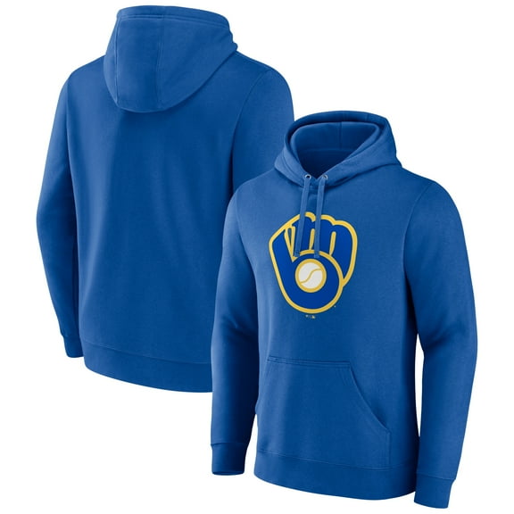 Men's Royal Milwaukee Brewers Cooperstown Collection Pullover Hoodie