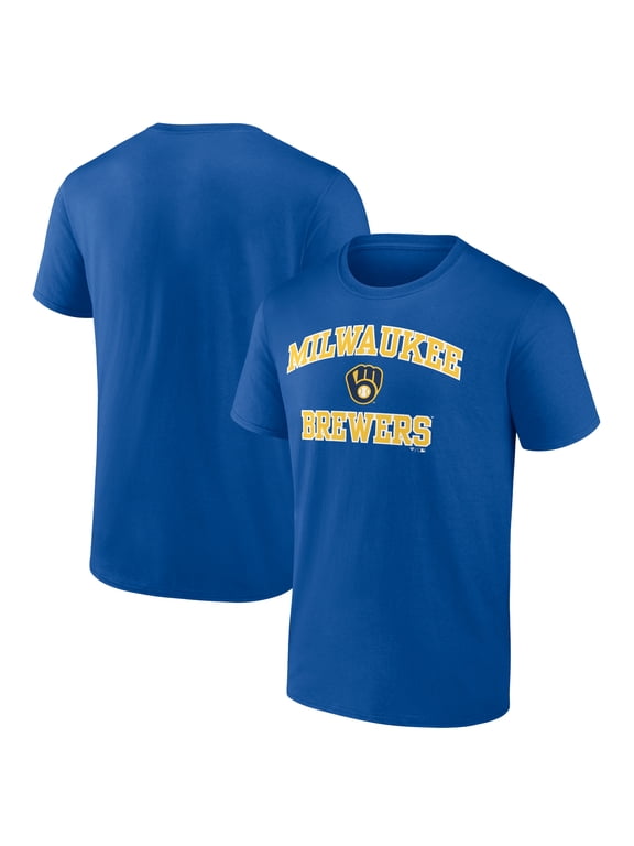 Men's Royal Milwaukee Brewers Heart and Soul T-Shirt