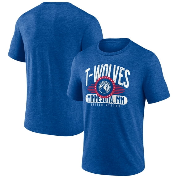 Men's Royal Minnesota Timberwolves Badge of Honor Tri-Blend T-Shirt