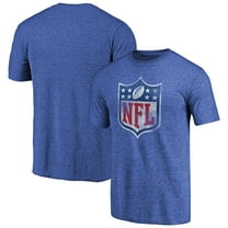 Men's Royal NFL Shield Distressed Team Primary Logo Tri-Blend Raglan T-shirt