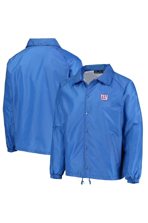 Men's Royal New York Giants Coaches Classic Raglan Full-Snap Windbreaker Jacket